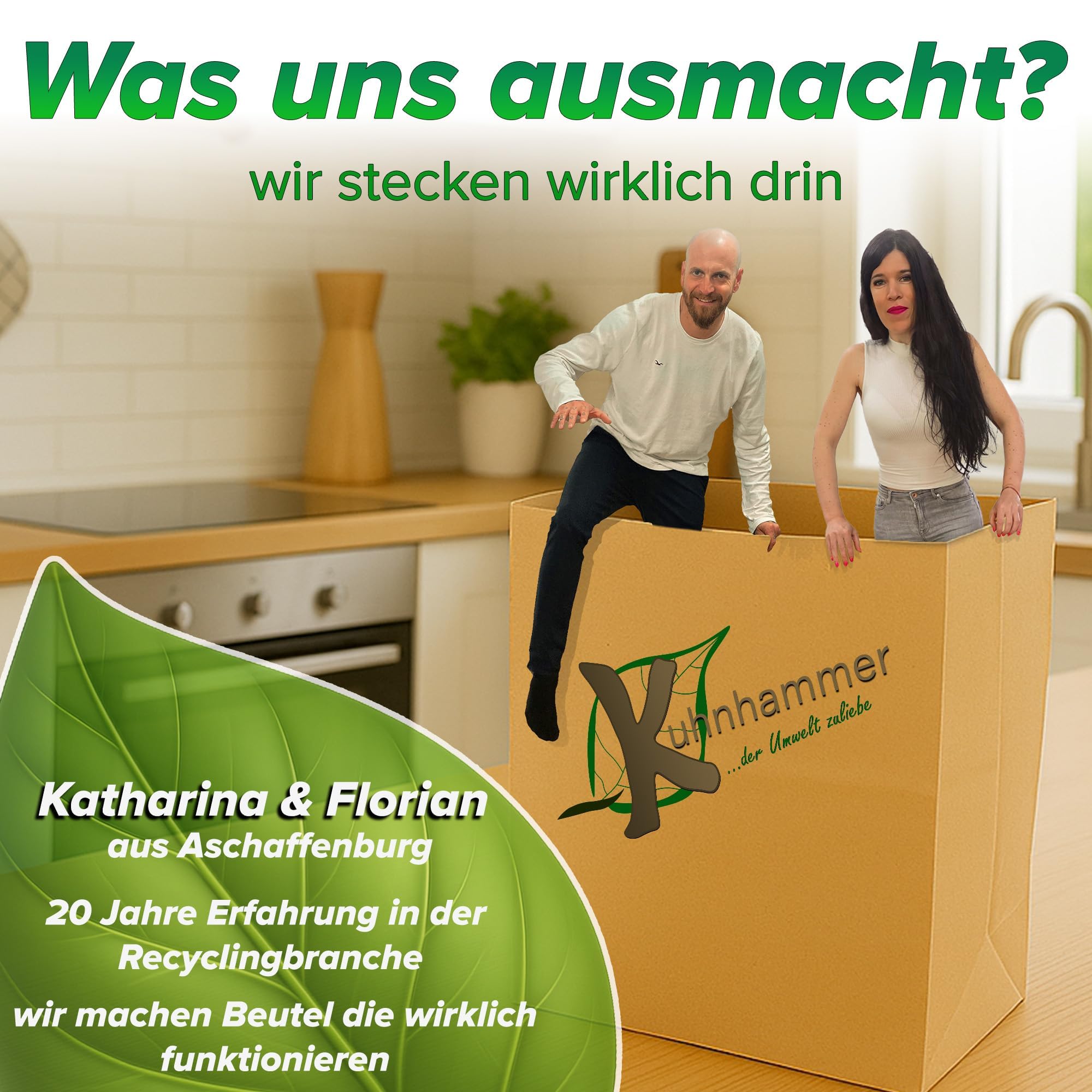 Biomüllbeutel 10L I 50Stk Bio Müllbeutel plastikfrei I Biomüllbeutel Papier nass & reißfest I Papiertüten für Biomüll I Biomülltüten Papier