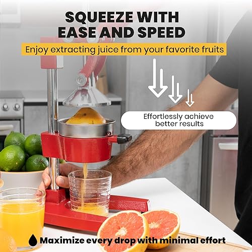 Miniatura 2 de Machika Exprimidor manual de naranja  Exprimidor de jugo de naranja fácil de limpiar y resistente  Exprimidor profesional de cítricos para el hogar