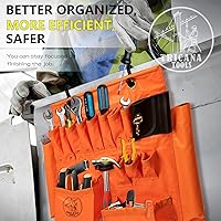 Vista 7 de Lineman Tool Board, Aerial Apron, Bucket Truck Tools Organizer with Over 16 Pockets, Tool Organizer for Bucket Trucks and Lineman, Includes Two 2