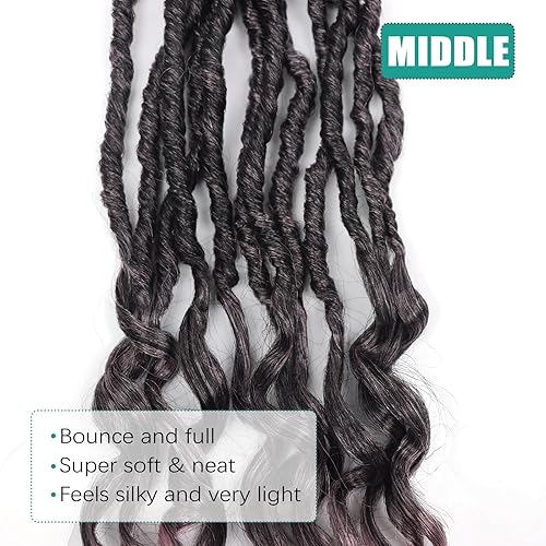 Miniatura 9 de Cabello de ganchillo para mujeres negras con extremos rizados de 30 pulgadas, 8 paquetes de extensiones de cabello de ganchillo Goddess Locs de pelo