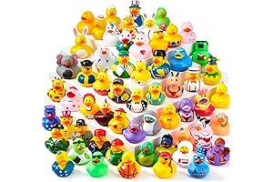 JOYIN 60 Pack Sports Rubber Ducks Carnival Assortment