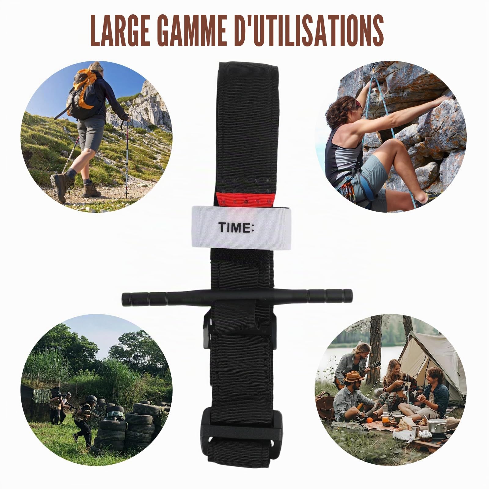 2pcs Garrot Tourniquet Garot À Tourniquet Pour Le Contrôle D'urgence Des Hémorragies Avec Utilisation À Une Main Et Système Réglable, Compact Pour Secours Extérieurs Et Militaires