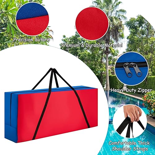 Miniatura 6 de COSTWAY Bolsa de transporte gigante 4 en una fila, bolsa de almacenamiento para juego gigante gigante de 4 en fila (juego no incluido), para juego