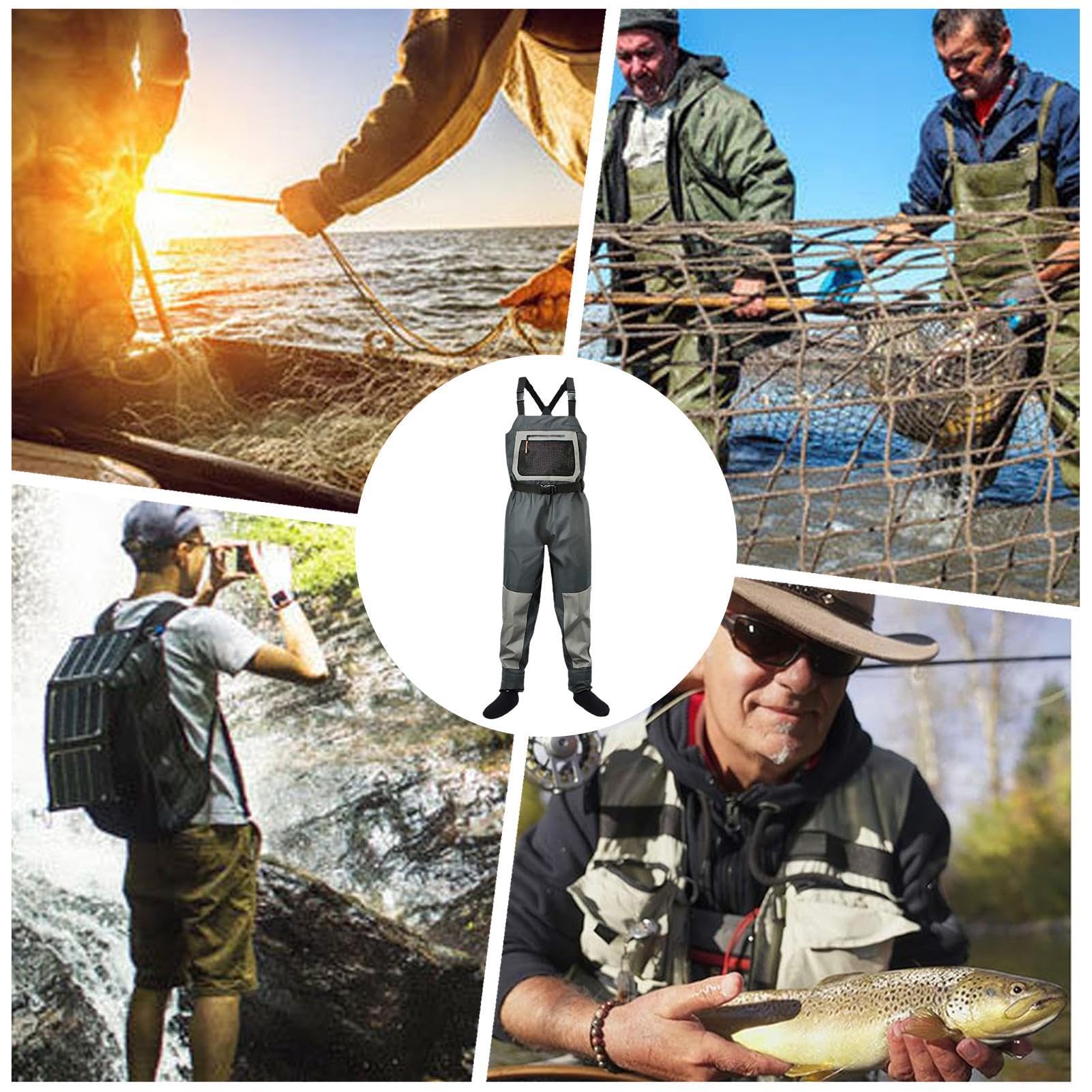 Waders da caccia impermeabili, pantaloni waders da pesca - Pantaloni impermeabili per barche,Pantaloni impermeabili per pesca, caccia, campeggio, nautica