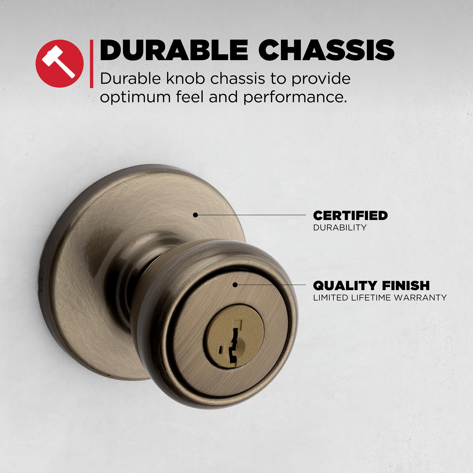 Kwikset Tylo Keyed Entry Knob - Secure & Stylish -9