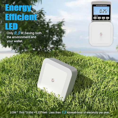 Miniatura 7 de Longben Luz nocturna enchufable a la pared, sensor de luz del atardecer al amanecer, paquete de 4 luces nocturnas LED, luces nocturnas de pared