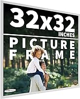 Vista 75 de Poster Palooza Marco de fotos de madera de pino macizo blanco de 18 x 8 Acrílico UV, respaldo de tablero de espuma y accesorios para colgar