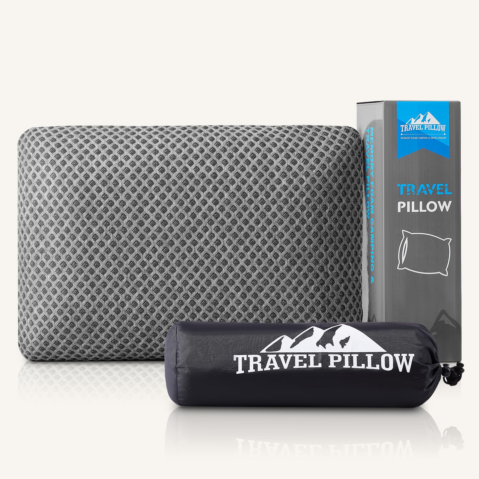 Memory Foam Pillows, Camping Pillow Travel Pillow - Compressible Medium Firm, Breathable Cover, Ideal Backpacking Hiking, Bed Pillows, Airplane and Car (Dark Grey, M)-image-42
