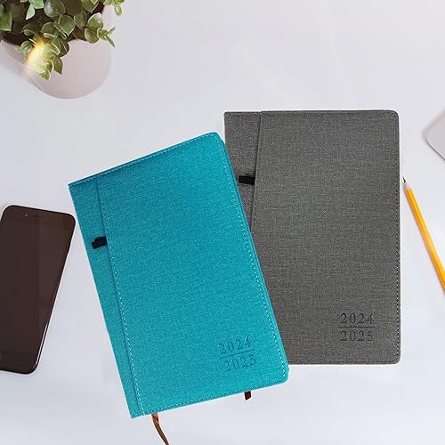 Miniatura 7 de Agenda 2024-2025, agenda semanal y mensual de julio de 2024 a diciembre de 2025 agenda de 18 meses, papel grueso + lazo para bolígrafo + bolsillo +