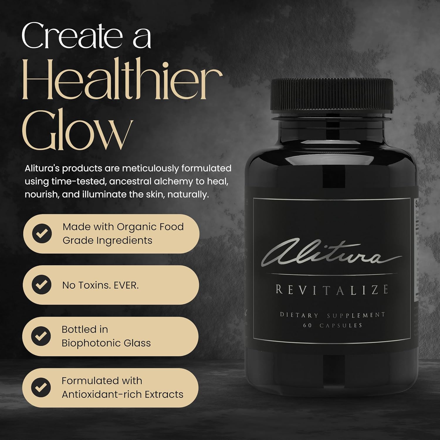 Alitura Revitalize – Organic Ashwagandha & Turmeric Supplement – Natural Energy, Mood & Recovery Support for Men & Women – Adaptogenic Herbs for Daily Wellness – 60 Capsules - Image 5