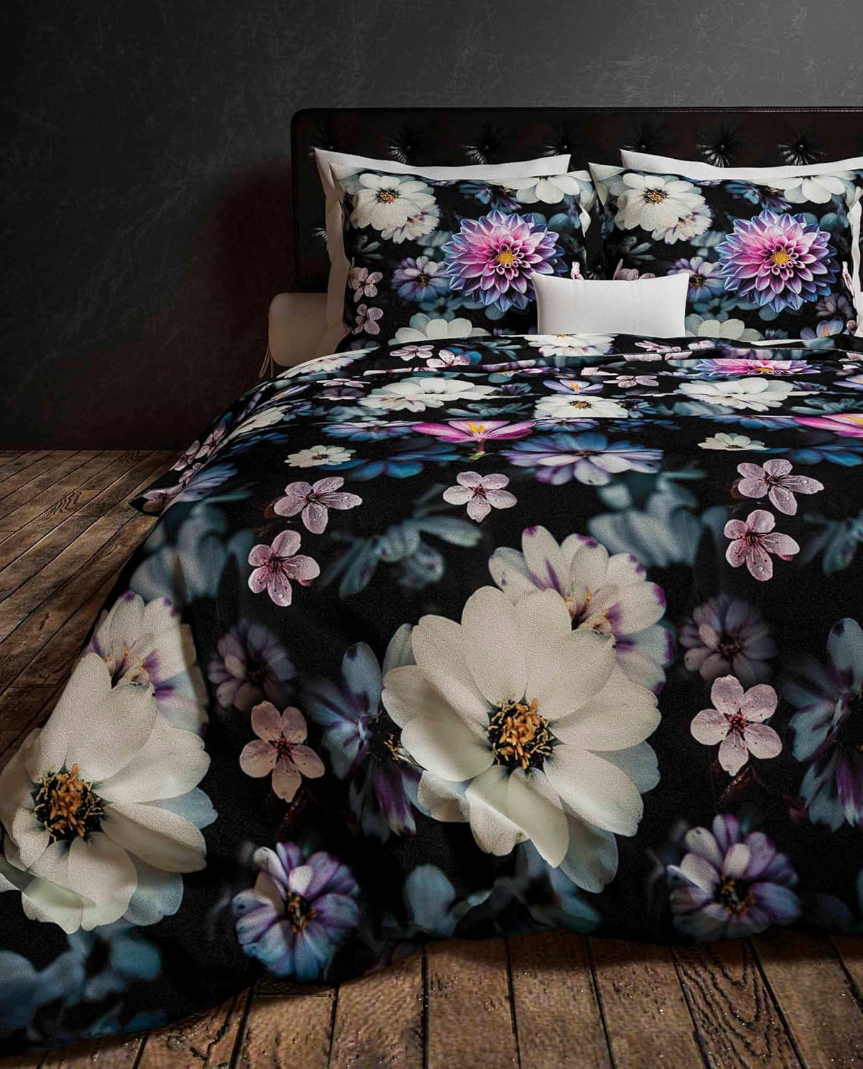 Heckett Lane Amelia Duvet Cover, 100% Cotton Flannel, Imperial Purple, 260 x 220 Cm, 1.0 Pieces