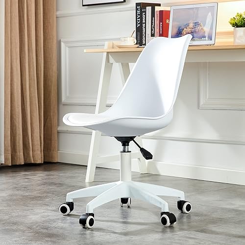 Miniatura 9 de Silla de escritorio transparente, Silla de oficina en casa de plástico, Silla giratoria de plástico para oficina, hogar, maquillaje, espacio