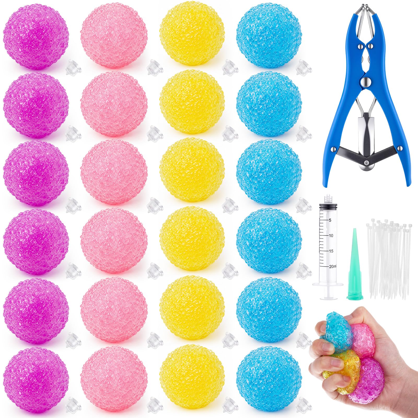 Photo 1 of Tasdurian 24 Pcs DIY Ball Making Kit, Colored Balls Skin, Textured Ball