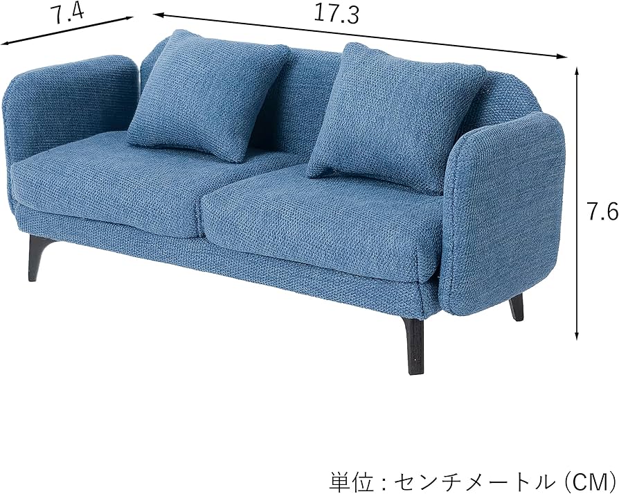 ミニチュア ドール用 ソファ クッション付き　1/6 作家 Amazon.co.jp: 1/6スケール ドールハウス用 ミニチュア家具 コンパクト