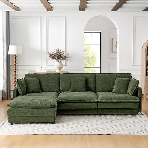 Sofá modular combinado de bricolaje, juego de sofá en forma de L de 110.2 pulgadas para muebles de sala de estar, juego de muebles para la sala de 3