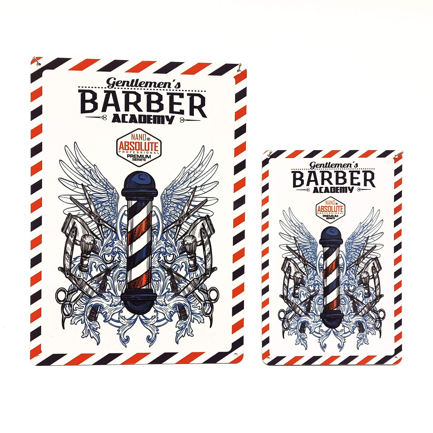 Conoscenza del taglio di capelli Targa in metallo Guida al taglio di capelli retrò per uomo e poster Targhe per apprendimento barbiere Negozio di barbiere Decorazione della parete di casa 12x16 poll