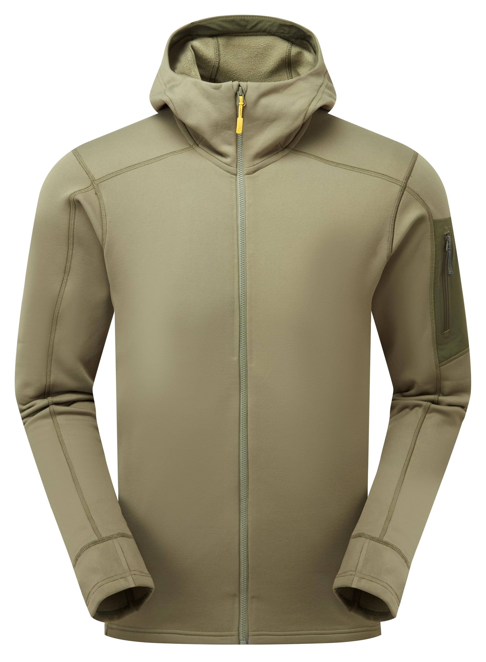 Rab Men's Light Khaki Modulus Hoody Warm Fleece Jacket For Trekking & Climbing - Medium