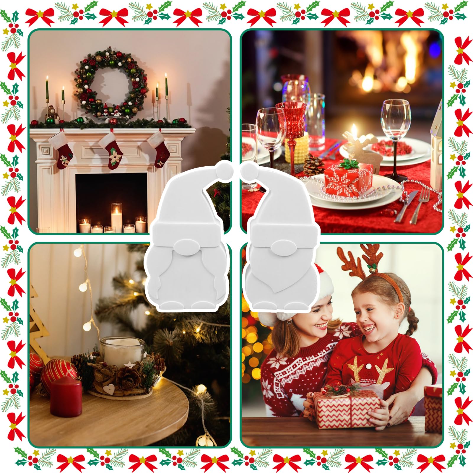 Nexoria Weihnachts-Silikonformen - Wichtel & Stern Anhänger