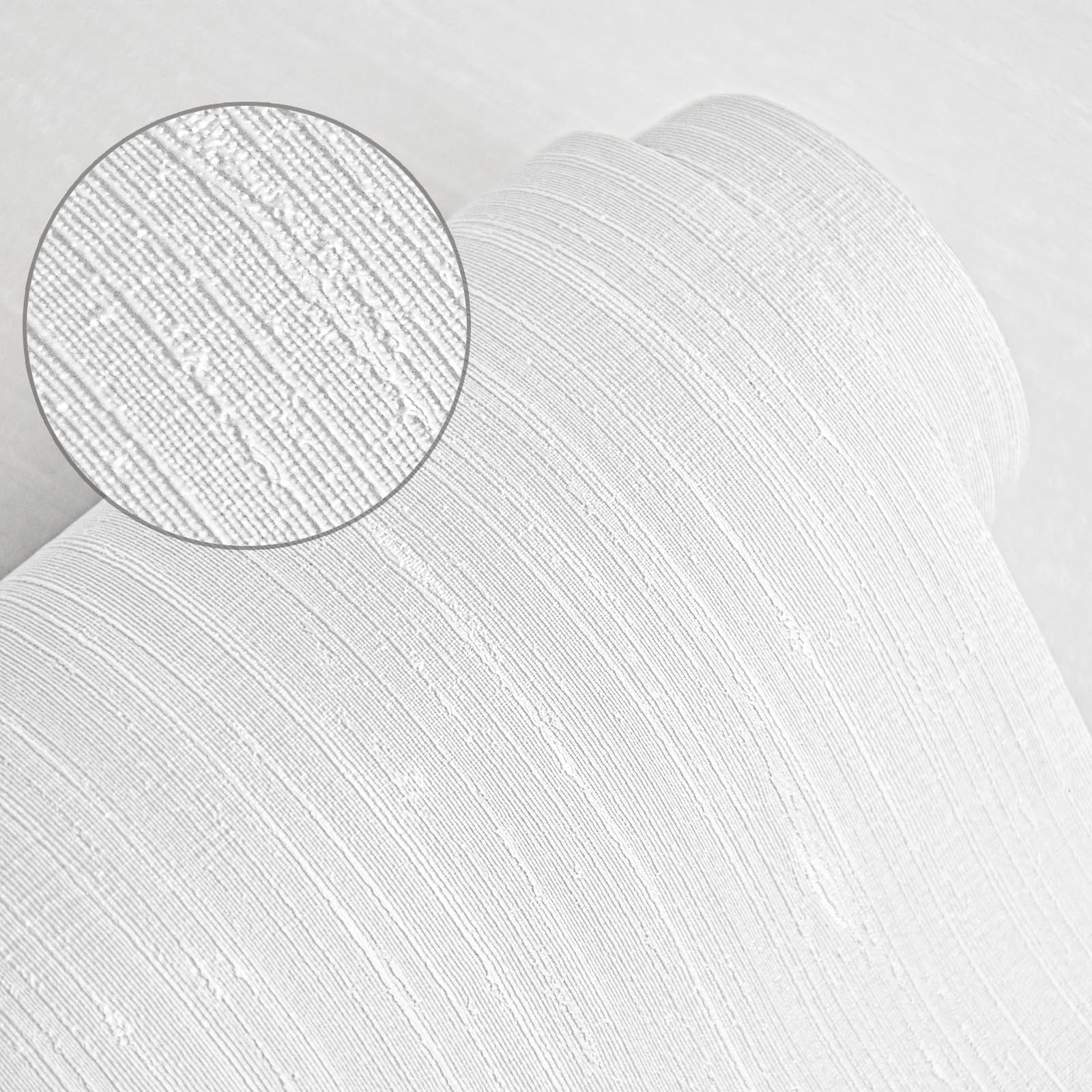 Tomete White Textured Peel and Stick Wallpaper White Grasscloth Contact Paper Peel and Stick Modern Self-Adhesive Bathroom Wallpaper Waterproof