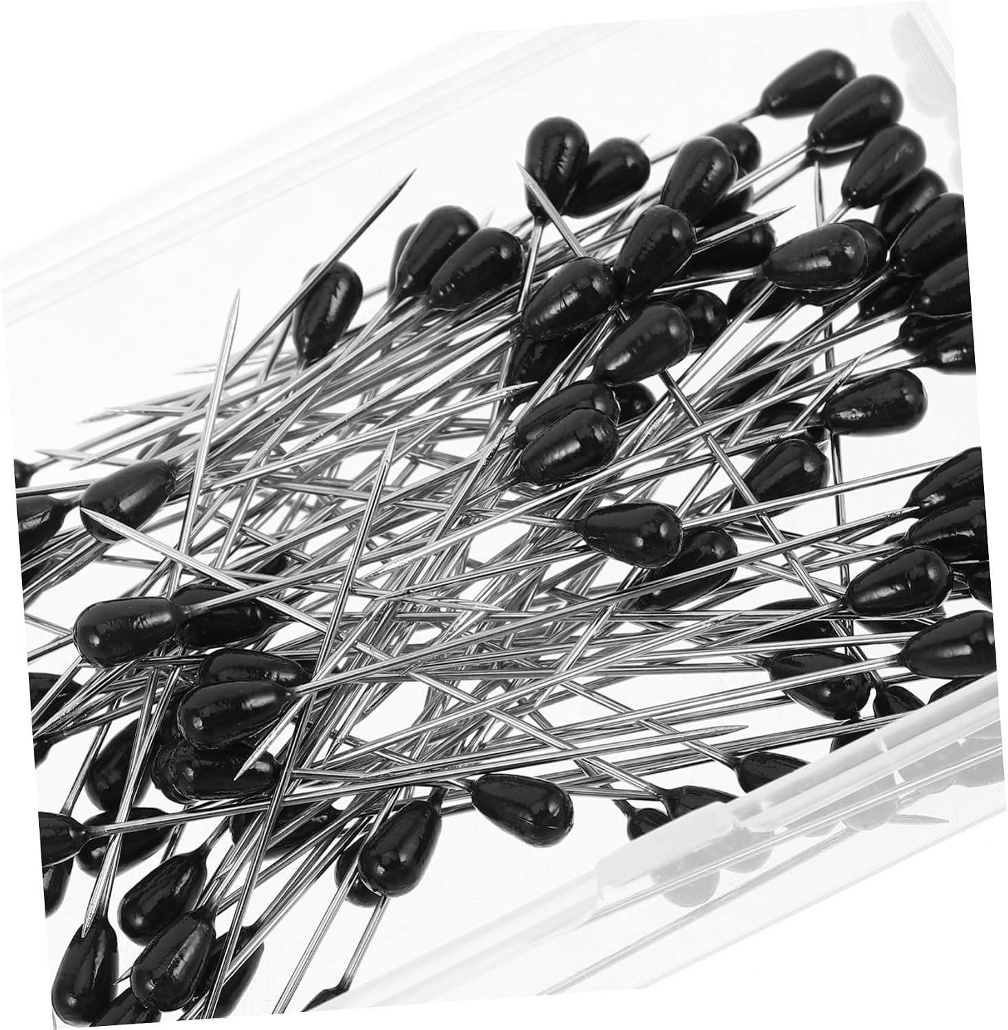 Veemoon 100pcs Teardrop Pearl Head Pins for Sewing and Quilting: Large Safety Pins for Fabric Dressmaking and DIY Craft Projects - Durable and Easy to Use