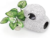 Vista 2 de Decoraciones de acuario de peces, piel de cueva con ventana de visualización para accesorios de pecera Betta