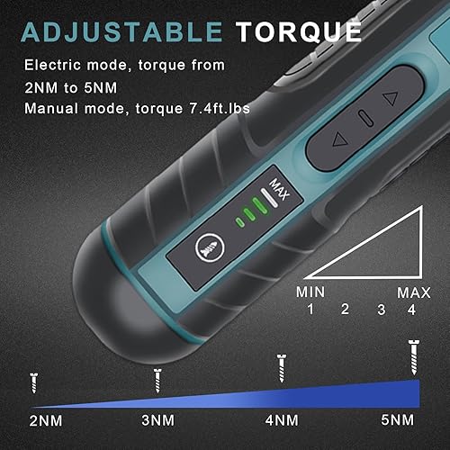 Miniatura 3 de Juego de destornilladores eléctricos inalámbricos, destornillador eléctrico de 4 V con 12 accesorios, batería recargable USB, luz LED, par de 4