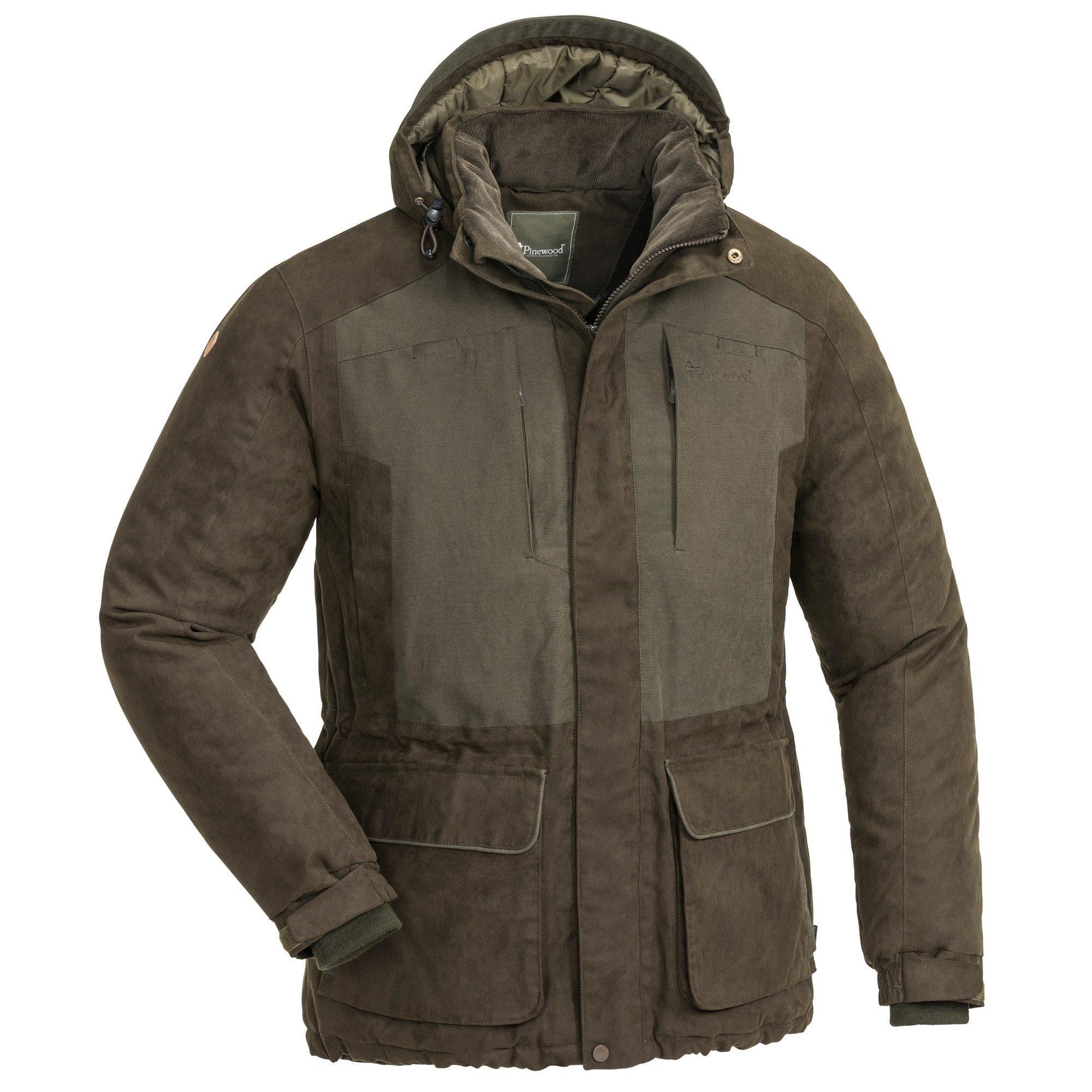 Pinewood Herren Abisko Småland 2.0 Jagd Jacke - Jagdjacke Herren - wind- und wasserdicht - bequeme Passform mit abnehmbarer Kapuze und anderen praktischen Details