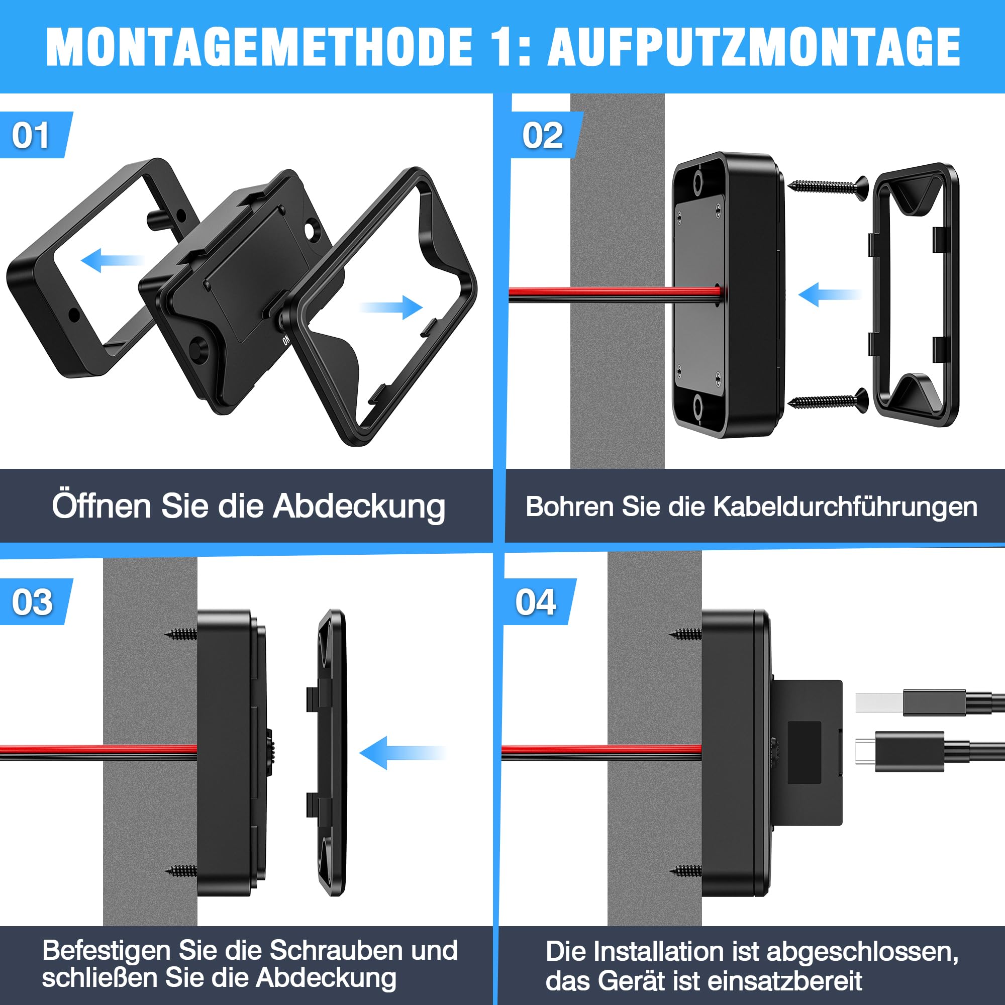 MICTUNING 2 unidades de enchufe USB de carga para coche, 12 V/24 V, Dual PD y Dual QC, cargador rápido USB para teléfono móvil, 78 W, resistente al agua, con interruptor de voltímetro LED, para coche