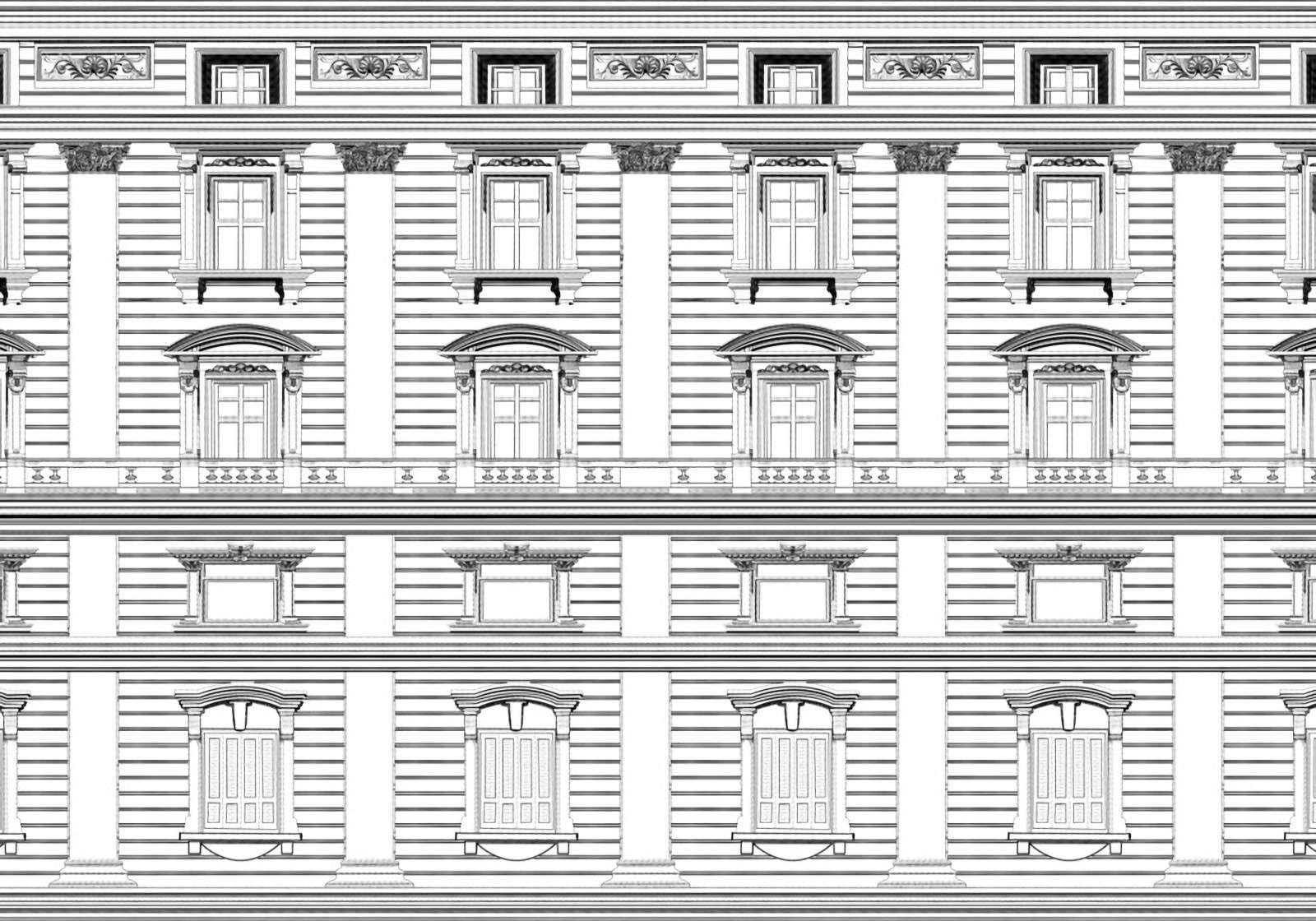 Papier peint panoramique brique blanche masquage défauts mur 430x300