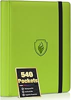 Vista 29 de Carpeta de tarjetas prémium con 9 bolsillos para 360 tarjetas, carpeta de tarjetas coleccionables de poliuretano resistente, álbum de colección