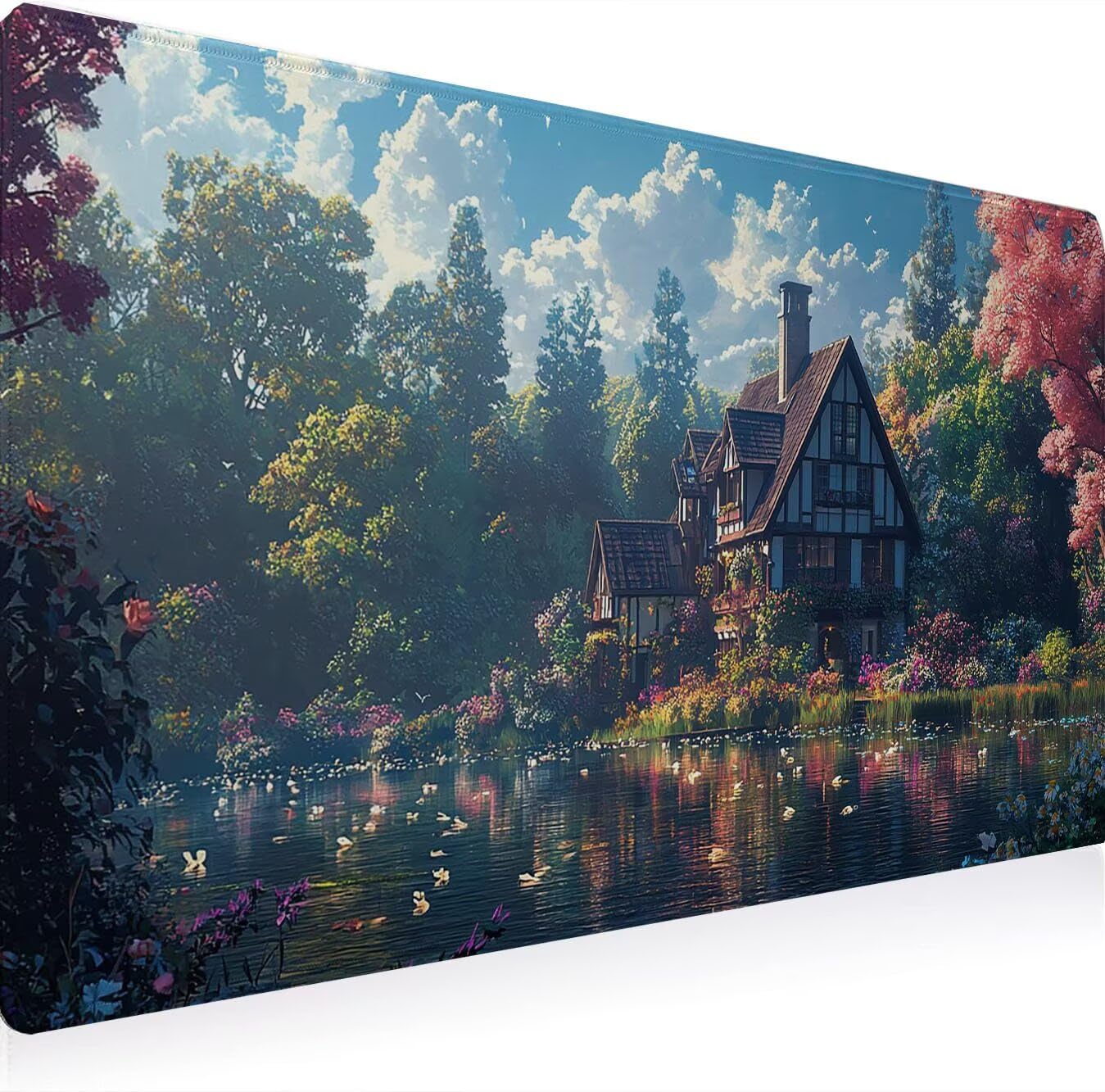 Podkładka pod mysz, podkładka pod mysz XXL 1200 x 600 mm podkładka pod mysz dla graczy, wodoodporna gumowa podstawa, duża podkładka pod mysz do gier na biurko szyte krawędzie wodoodporna