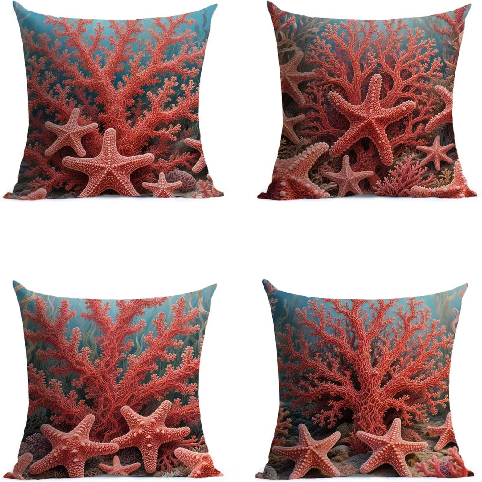 Kopfkissenbezug Coral Wasserdicht Outdoor 50x50cm Kissenbezug THDZ-2310