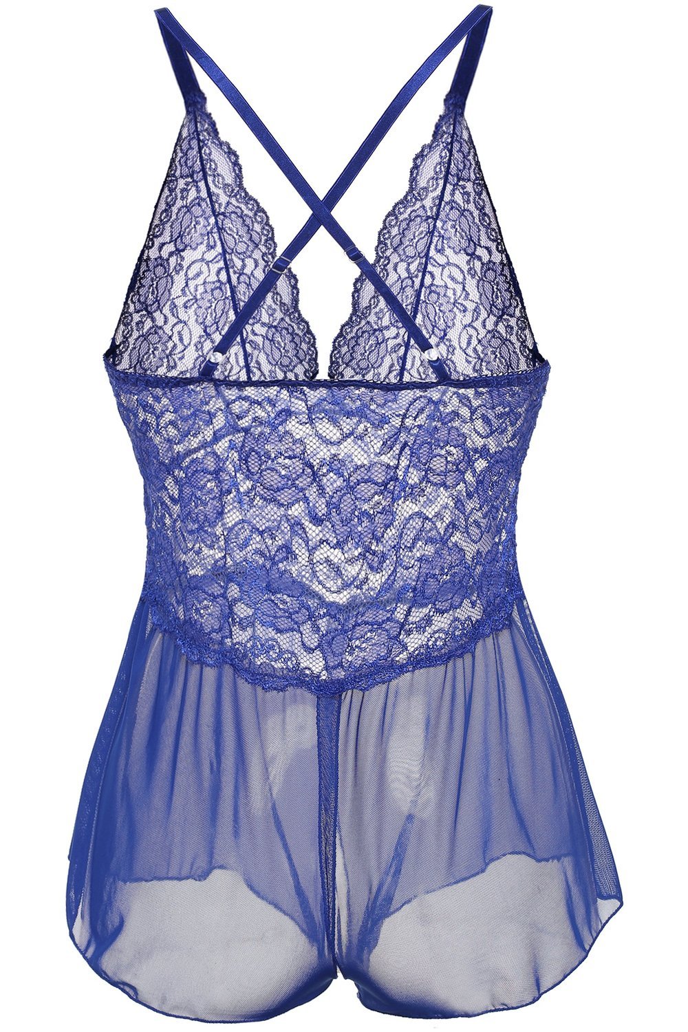 Love Women's One-piece Teddy Bodysuit Sexy Lingerie Lace Nightie with free laundry washing bag