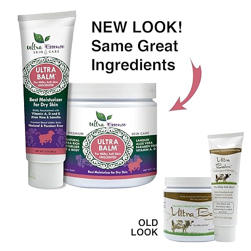 Miniatura 2 de Hidratante diario para piel seca con picazón, alivio de la psoriasis y el eccema que contiene lanolina, vitaminas A, D y E, aloe vera, para hidratar