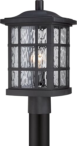 Miniatura 8 de Quoizel SNN9009W Stonington - Farol de poste para exteriores, 1 luz, 100 vatios, fresco (17 pulgadas de alto x 10 pulgadas de ancho)