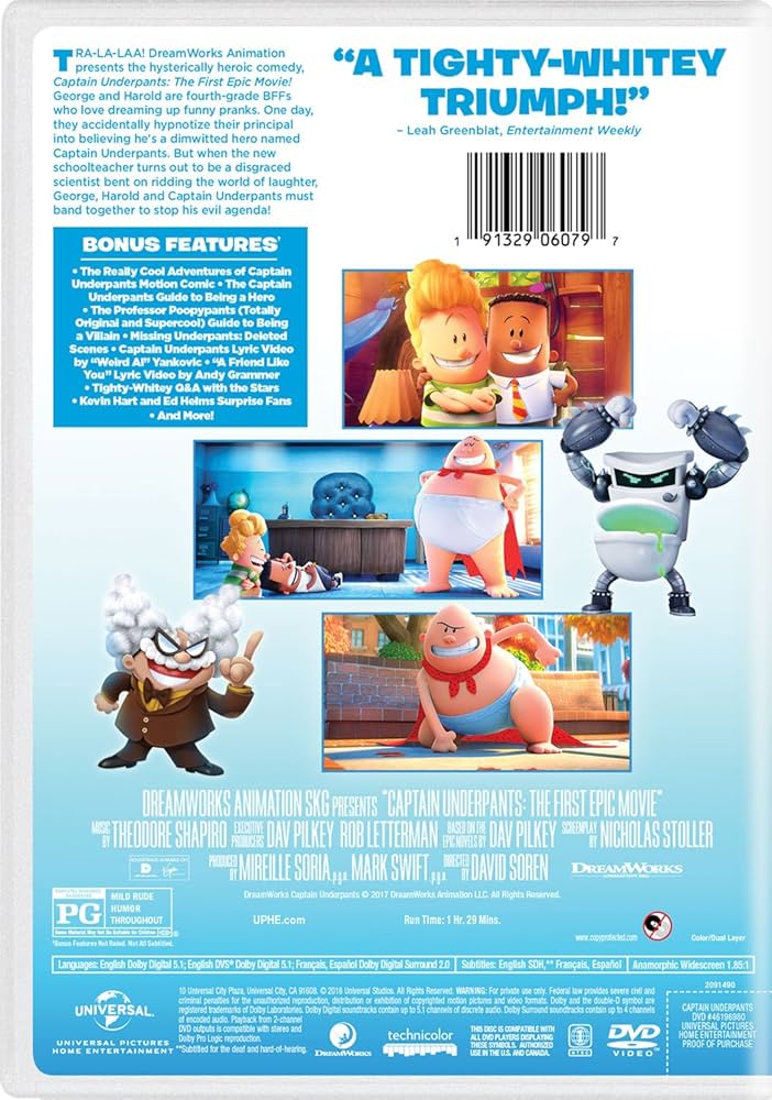 Amazon.co.jp: Captain Underpants: The First Epic Movie [DVD