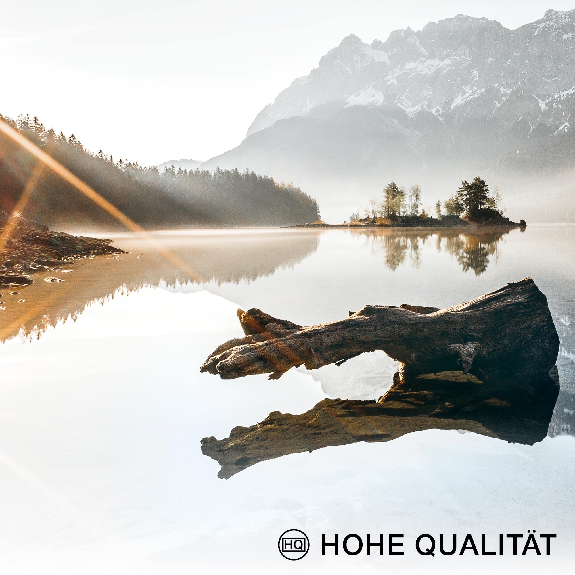 Novart Wandbilder Natur - KOMPLETT AUFHÄNGFERTIG - See Berge Wohnzimmer Schlafzimmer- 9 Moderne Bilder Set - N024891a