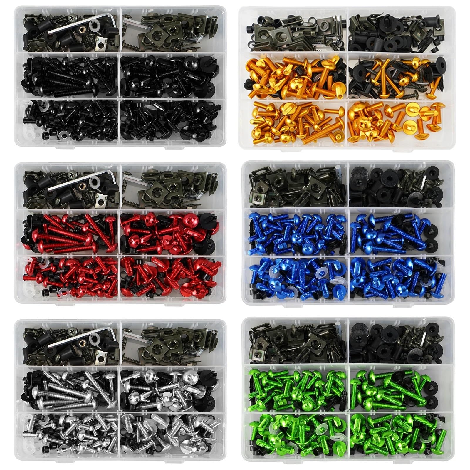 Viti per Carrozzeria Set Compatibile con Yamaha per YZFR7 per FZR400 Kit di Combinazione Bulloni per Motociclette Bulloni di Collegamento A Vite Decorazione Kit Bulloni per Motociclette