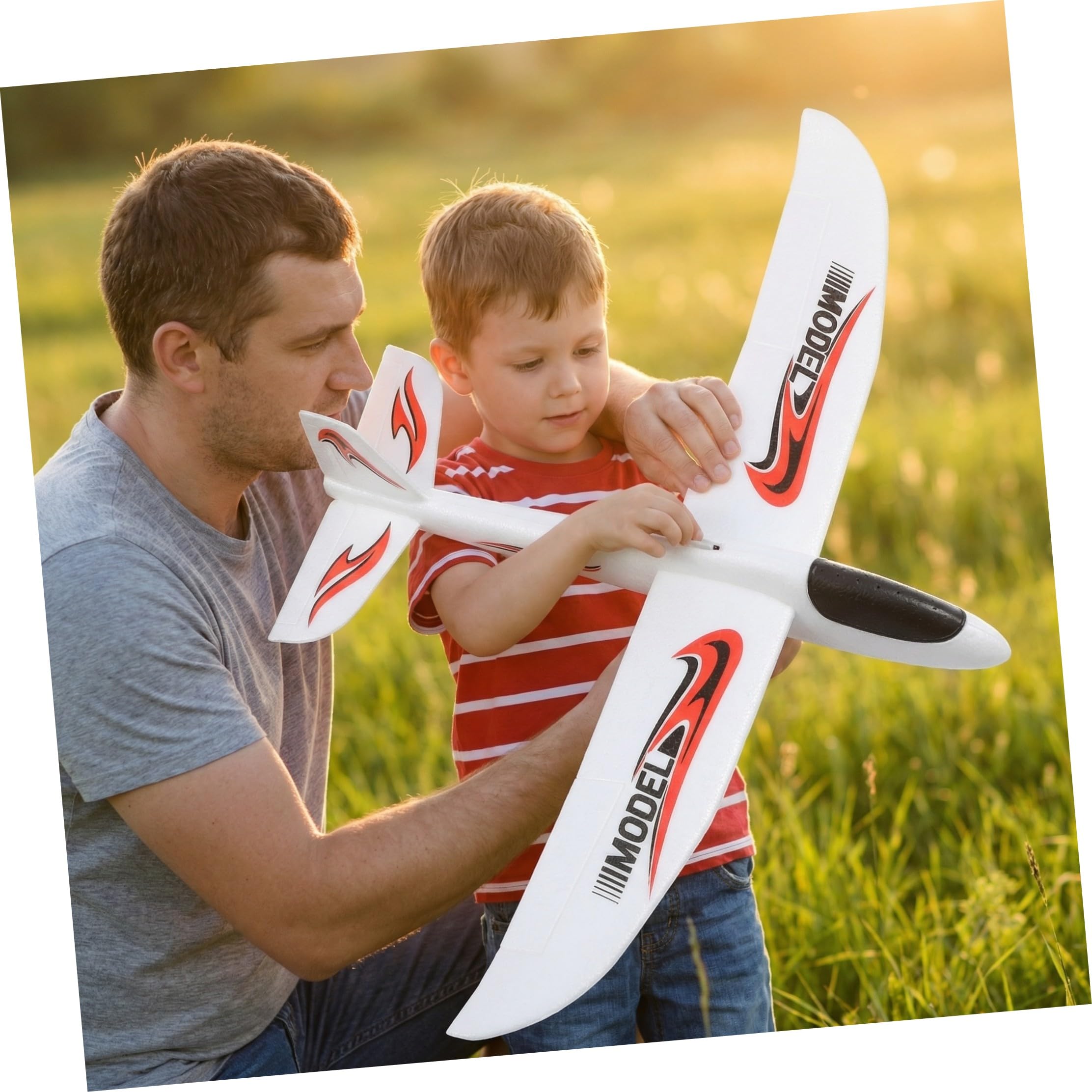 Garneck Avión de Juguete Planeador de Espuma 99cm 2 Piezas
