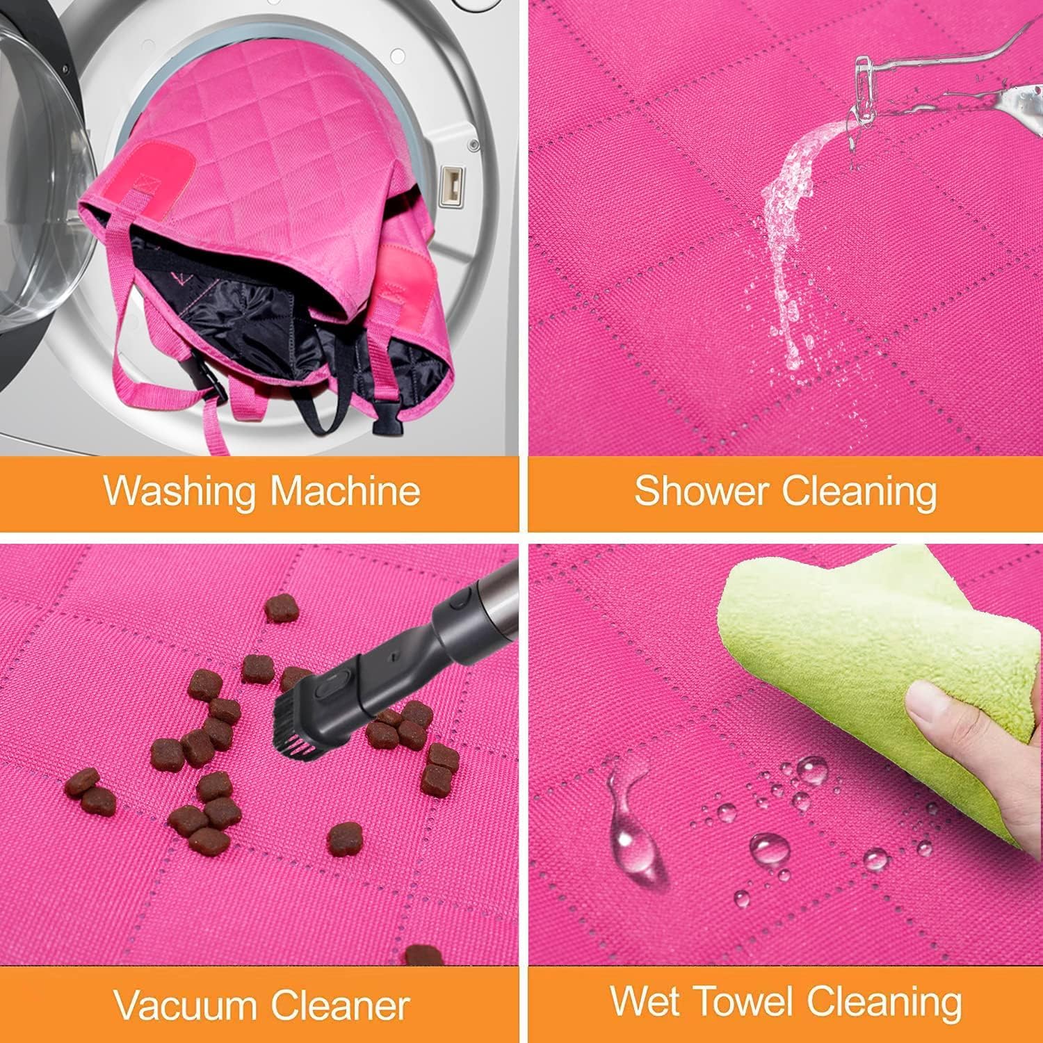 GXT, Coprisedile posteriore per cani, protezione per auto, SUV e camion, con finestra in rete, antigraffio, antiscivolo e impermeabile, colore: rosa