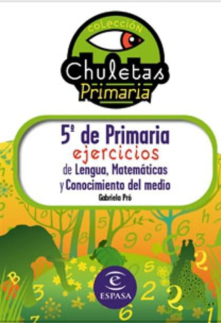 Portada de Chuletas para 5º de Primaria Ejercicios de Lengua Matematicas C Onocim