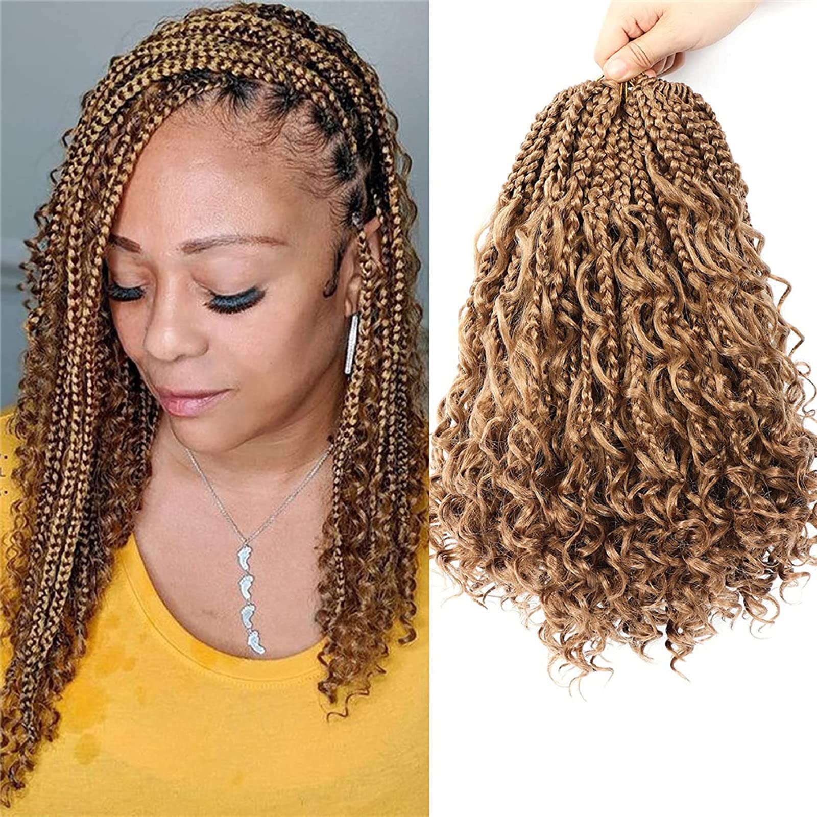 Buy Goddess Box Braids Crochet Hair 14 Inch Boho Box Braids Crochet Box