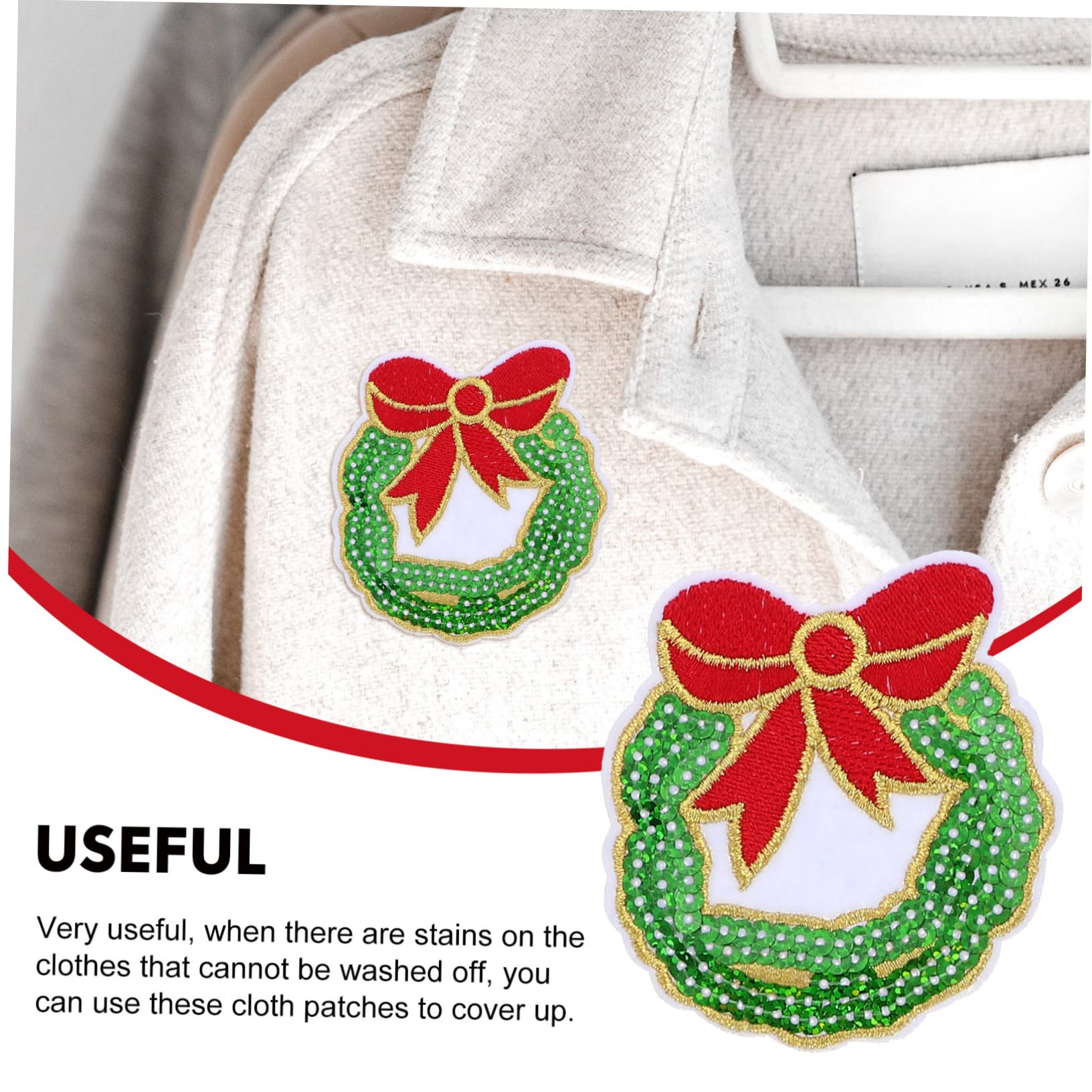 STOBOK 50stücke Weihnachtsdesign Stoffpatches Applikationen Zum Aufbügeln Für Bekleidungsreparatur Und -projekte Liebevoll Gestaltete Ornamente Für Kleidung Taschen Und Hüte