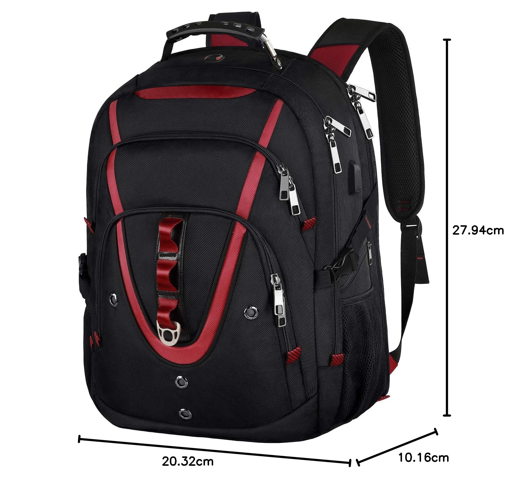 18.4 Laptop Backpack for Men, 55L Extra Large Gaming Laptops Backpack with USB Charger Port,TSA Friendly Flight Approved and RFID Anti-Theft Pocket,Water Resistant Suiltable for Traveling & Business
