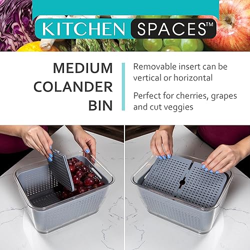 Miniatura 10 de Kitchen Spaces - 1465A6-AMZ Kitchen Spaces Colador Bin, mediano, gris
