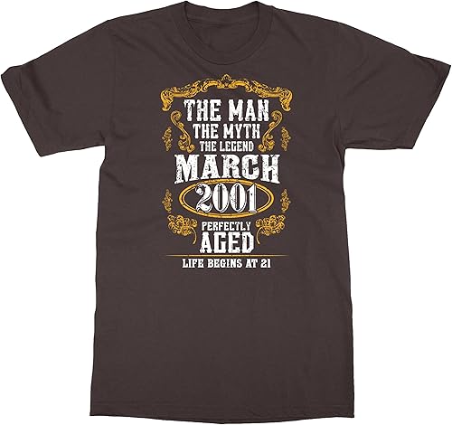 Man Myth 20th Birthday Marzo 2002 Gift Camiseta unisex