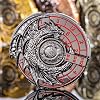 KERWELLSI 7 in 1 Spinner DND Dice Set D&D, Metal Roulette Dragons D and D Dice with Gift Box, Polyhedral Dungeons Role Playing Gaming Dice, Black Red