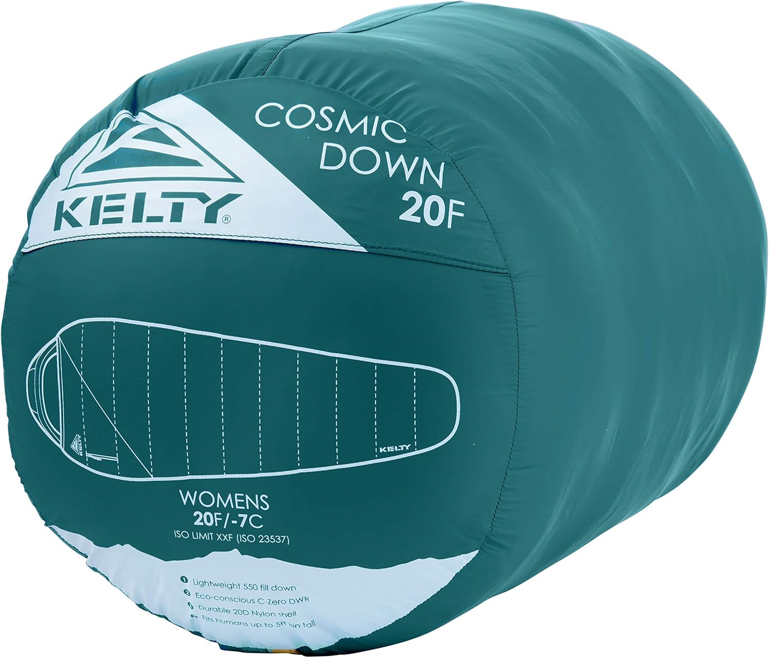 Kelty Cosmic 20 Down Mummy Sleeping Bag for Backpacking, Campers, 550 Fill Power, Recycled Fabrics with PFAS-Free DWR, Designed in Sunny Colorado, USA, 2024 Model : Sports & Outdoors