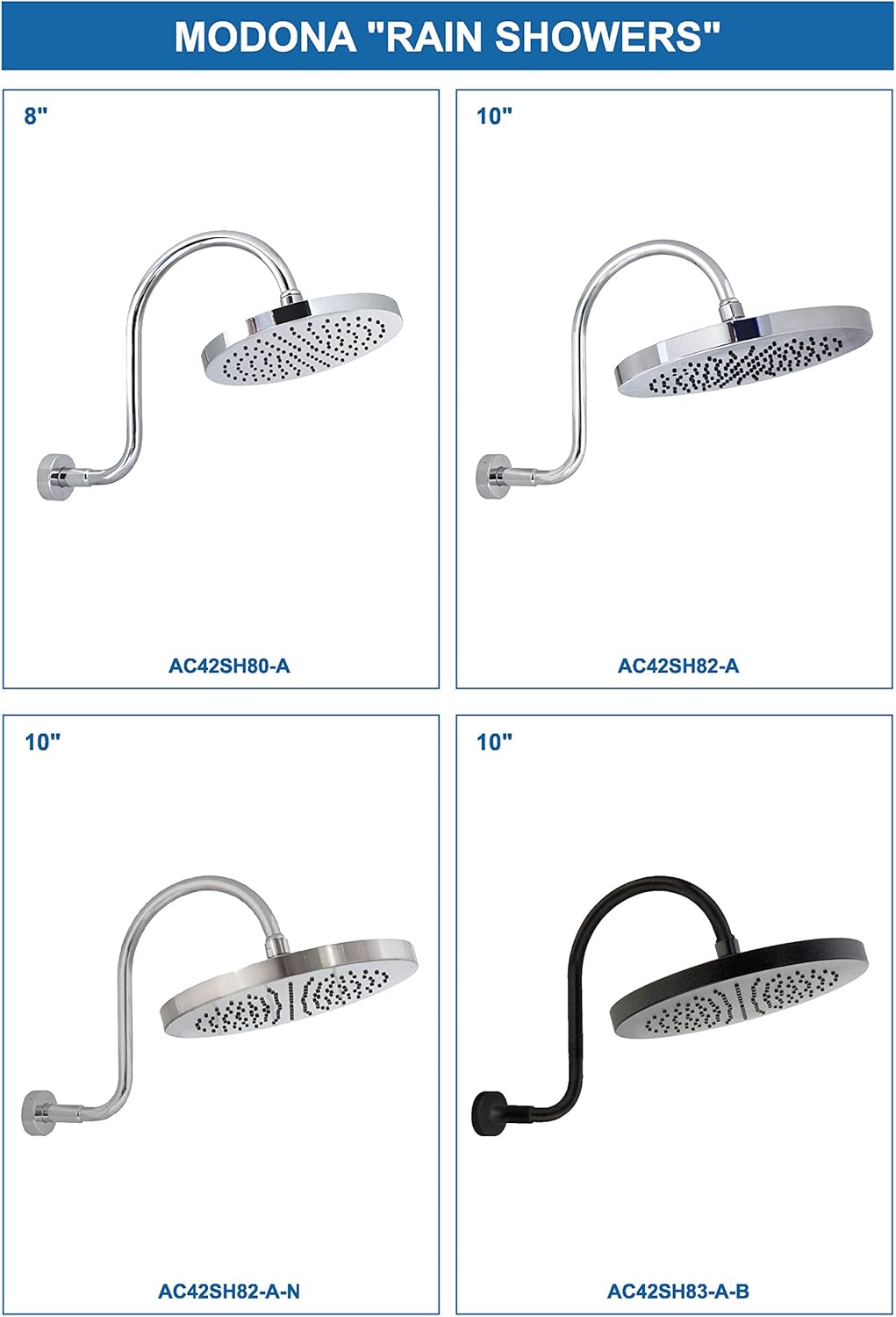 Up To 60% OFF MODONA 10” Rain Shower Head and “S” Long Shower Arm with Flange – Rubbed Bronze - 5 Year Warrantee