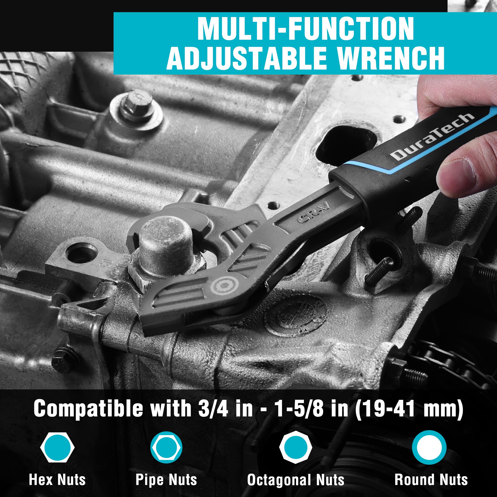 DURATECH Self-Adjusting Pipe Wrench - FREE SHIPPING -5